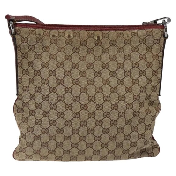 GUCCI GG Canvas Shoulder Bag Beige Silver 113013 Auth bs24171 - Picture 2 of 16